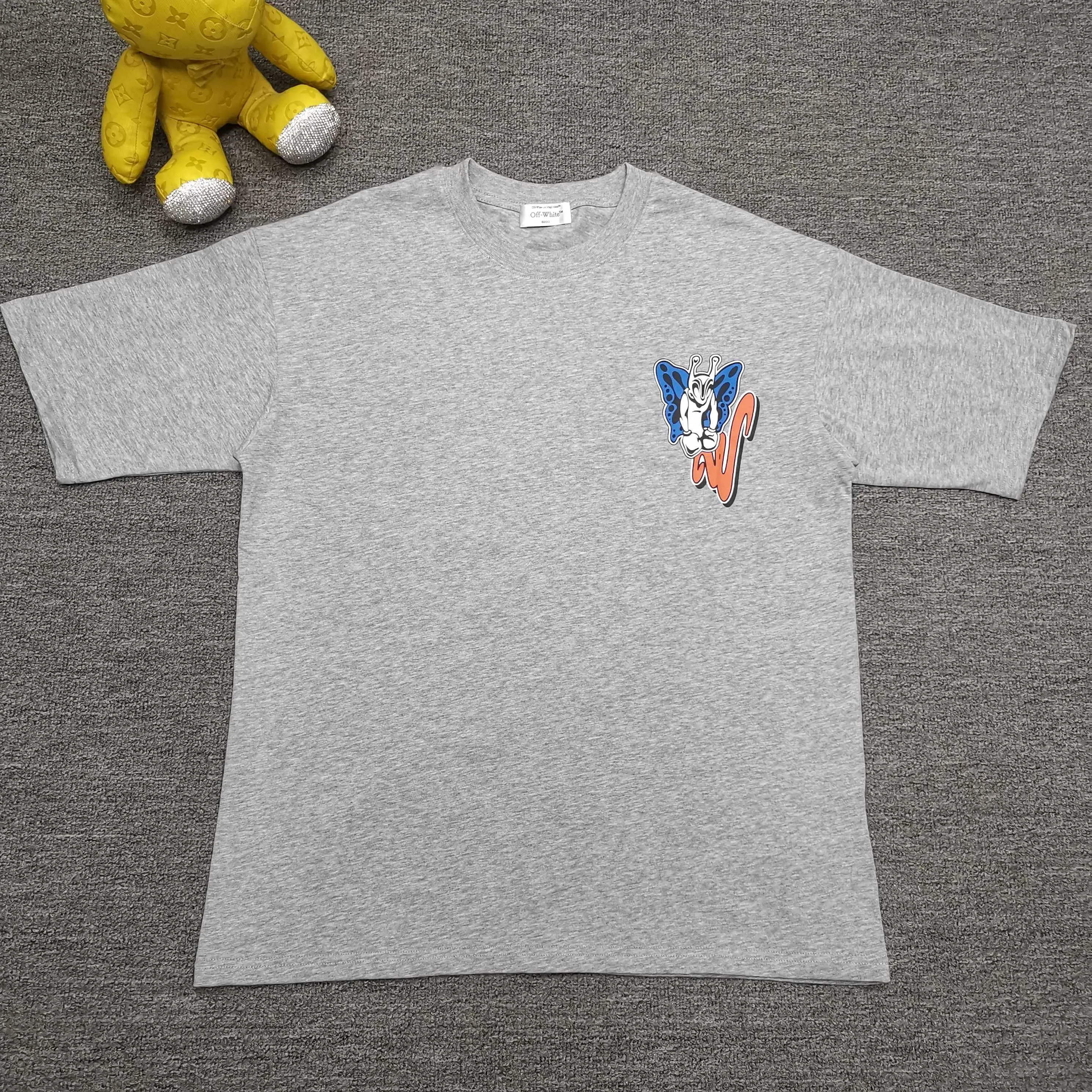 Off white top version, new loose short-sleeved T-shirt Color: Black White Blue Gray Size: S M L XL P240
